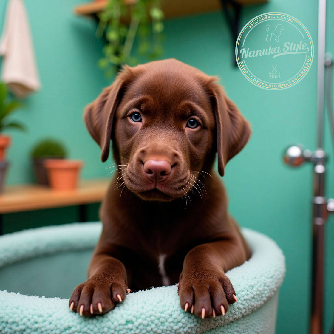 El Labrador Chocolate consejos y cuidados de peluquería canina